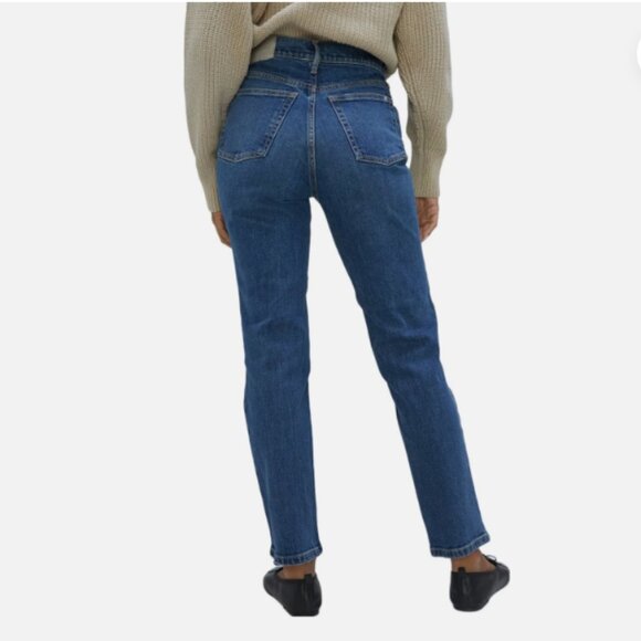 Everlane The Original Cheeky Jean Crop sz 26 Medium Wash High Rise Denim - Picture 2 of 10